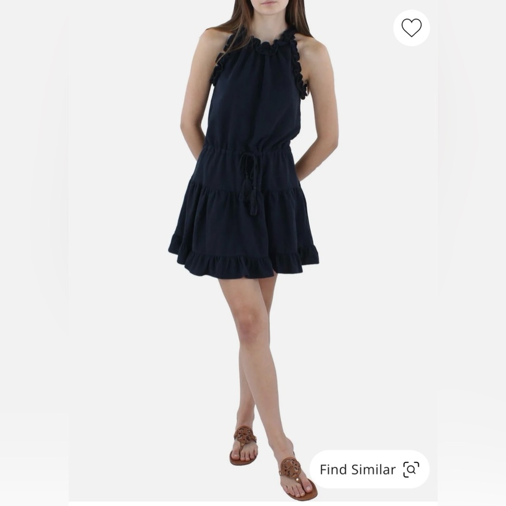 Sundays tie waist halter style mini dress, size small, NWOT